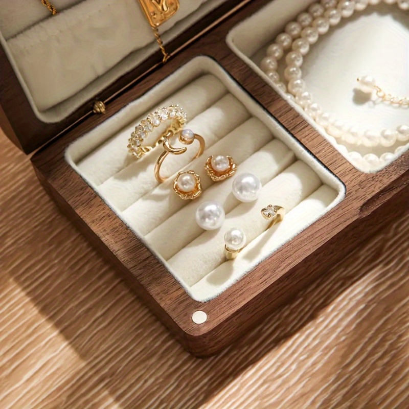 Personalized Wooden Jewelry Box with Magnetic Closure, Gift for Her